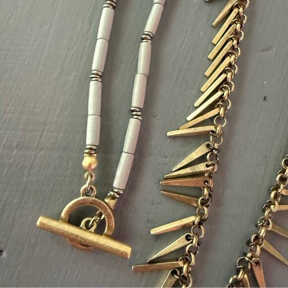 Jenny Bird Long Gold Tone Fringe Necklace - Picture 10 of 11